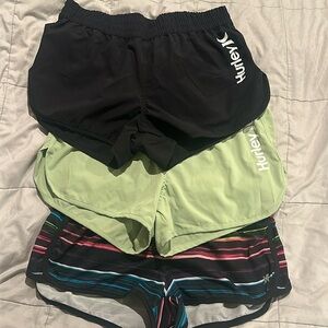 3 pairs of Hurley board shorts, women size L